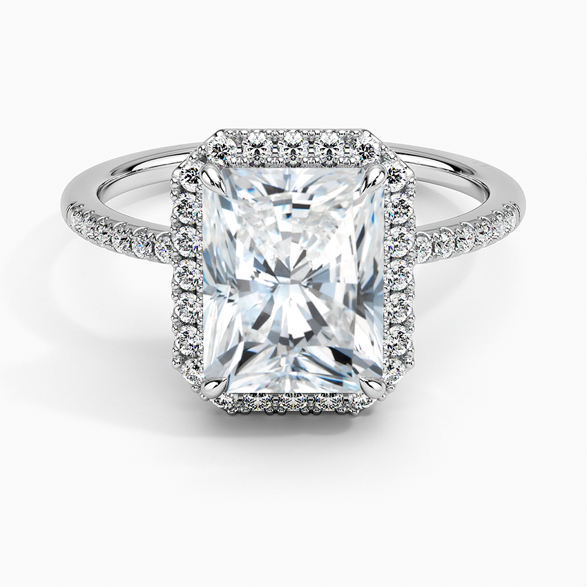 2.25 Karat Radiant Halo Tasarım Tektaş Laboratuvar Pırlanta Yüzük 18K -Valora - Bold Diamonds