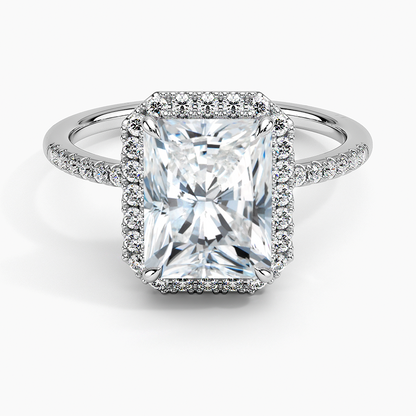 2.25 Karat Radiant Halo Tasarım Tektaş Laboratuvar Pırlanta Yüzük 18K -Valora - Bold Diamonds