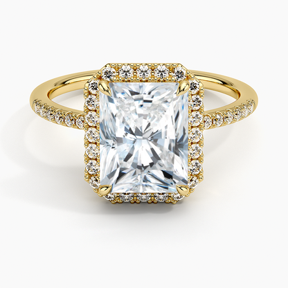 2.25 Karat Radiant Halo Tasarım Tektaş Laboratuvar Pırlanta Yüzük 18K -Valora - Bold Diamonds