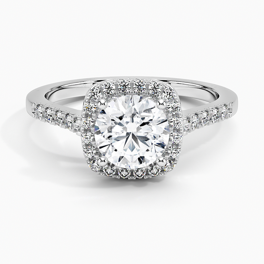 2,25 Karat Yuvarlak Halo Tasarım Tektaş Laboratuvar Pırlanta Yüzük 18K - Lunara - Bold Diamonds