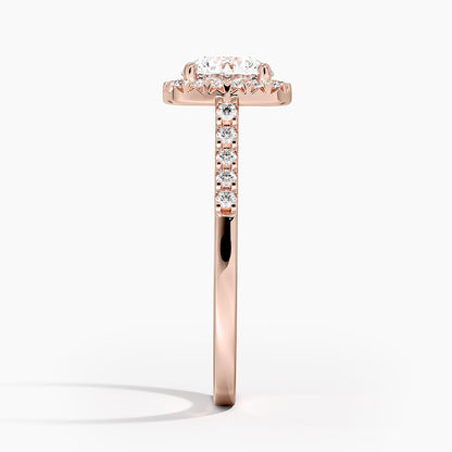 2,25 Karat Yuvarlak Halo Tasarım Tektaş Laboratuvar Pırlanta Yüzük 18K - Lunara - Bold Diamonds