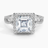 2.30 Karat Asscher Halo Tasarım Tektaş Laboratuvar Pırlanta Yüzük 18K -Coronae - Bold Diamonds