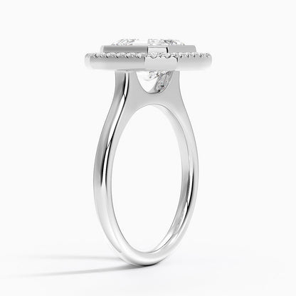 2,30 Karat Asscher Halo Tasarım Tektaş Laboratuvar Pırlanta Yüzük 18K - Eterna - Bold Diamonds
