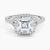 2,30 Karat Asscher Halo Tasarım Tektaş Laboratuvar Pırlanta Yüzük 18K -Novara - Bold Diamonds