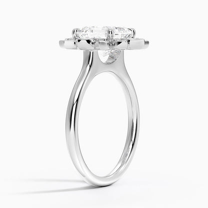 2,30 Karat Asscher Halo Tasarım Tektaş Laboratuvar Pırlanta Yüzük 18K - Solara - Bold Diamonds