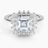 2,30 Karat Asscher Halo Tasarım Tektaş Laboratuvar Pırlanta Yüzük 18K -Vespera - Bold Diamonds