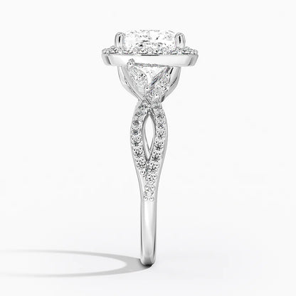 2.30 Karat Cushion Halo Tasarım Tektaş Laboratuvar Pırlanta Yüzük 18K -Coronae - Bold Diamonds