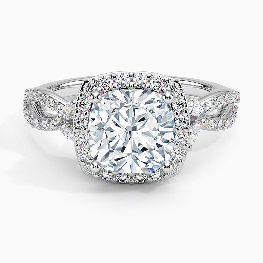 2.30 Karat Cushion Halo Tasarım Tektaş Laboratuvar Pırlanta Yüzük 18K -Coronae - Bold Diamonds