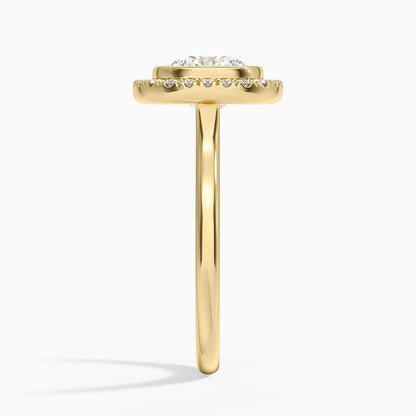 2,30 Karat Cushion Halo Tasarım Tektaş Laboratuvar Pırlanta Yüzük 18K - Eterna - Bold Diamonds