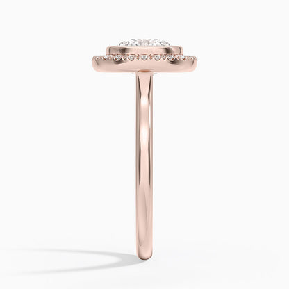 2,30 Karat Cushion Halo Tasarım Tektaş Laboratuvar Pırlanta Yüzük 18K - Eterna - Bold Diamonds