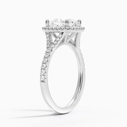 2,30 Karat Cushion Halo Tasarım Tektaş Laboratuvar Pırlanta Yüzük 18K -Novara - Bold Diamonds