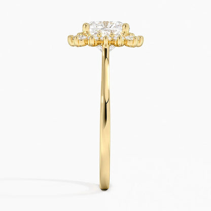 2,30 Karat Cushion Halo Tasarım Tektaş Laboratuvar Pırlanta Yüzük 18K -Vespera - Bold Diamonds