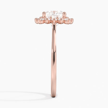 2,30 Karat Cushion Halo Tasarım Tektaş Laboratuvar Pırlanta Yüzük 18K -Vespera - Bold Diamonds