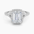 2,30 Karat Emerald Halo Tasarım Tektaş Laboratuvar Pırlanta Yüzük 18K -Novara - Bold Diamonds