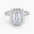 2,30 Karat Emerald Halo Tasarım Tektaş Laboratuvar Pırlanta Yüzük 18K -Vespera - Bold Diamonds