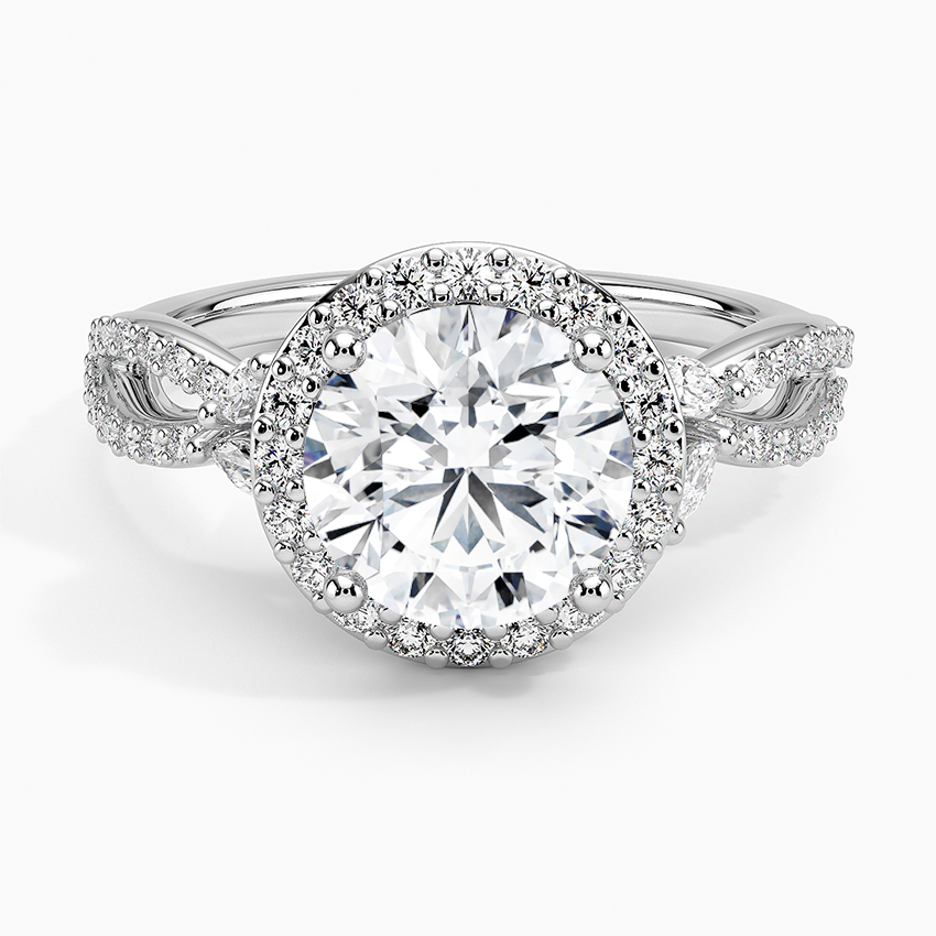 2.30 Karat Halo Tasarım Tektaş Laboratuvar Pırlanta Yüzük 18K -Coronae - Bold Diamonds