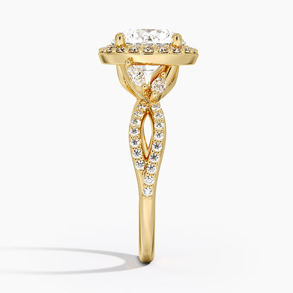 2.30 Karat Halo Tasarım Tektaş Laboratuvar Pırlanta Yüzük 18K -Coronae - Bold Diamonds