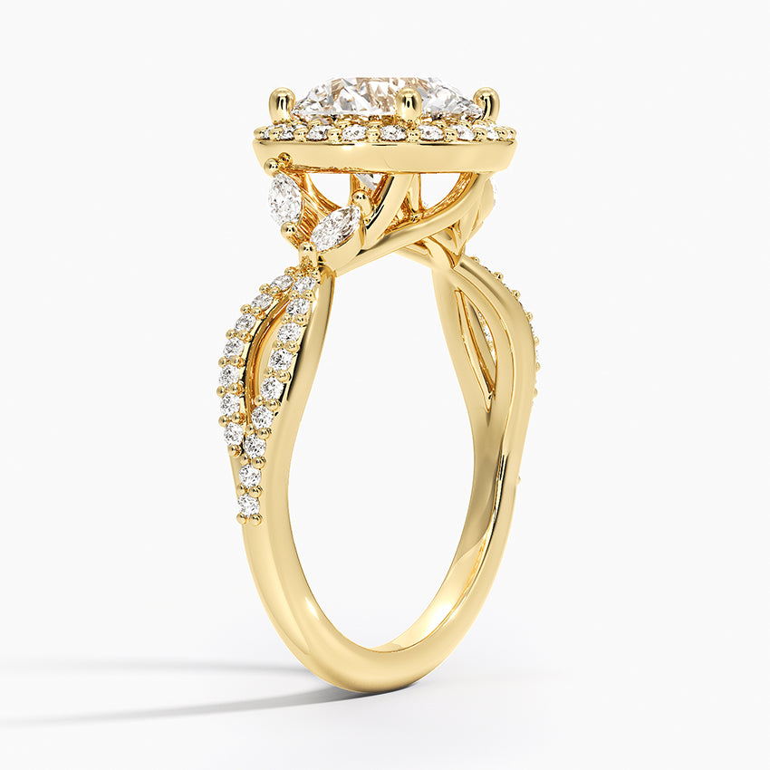 2.30 Karat Halo Tasarım Tektaş Laboratuvar Pırlanta Yüzük 18K -Coronae - Bold Diamonds