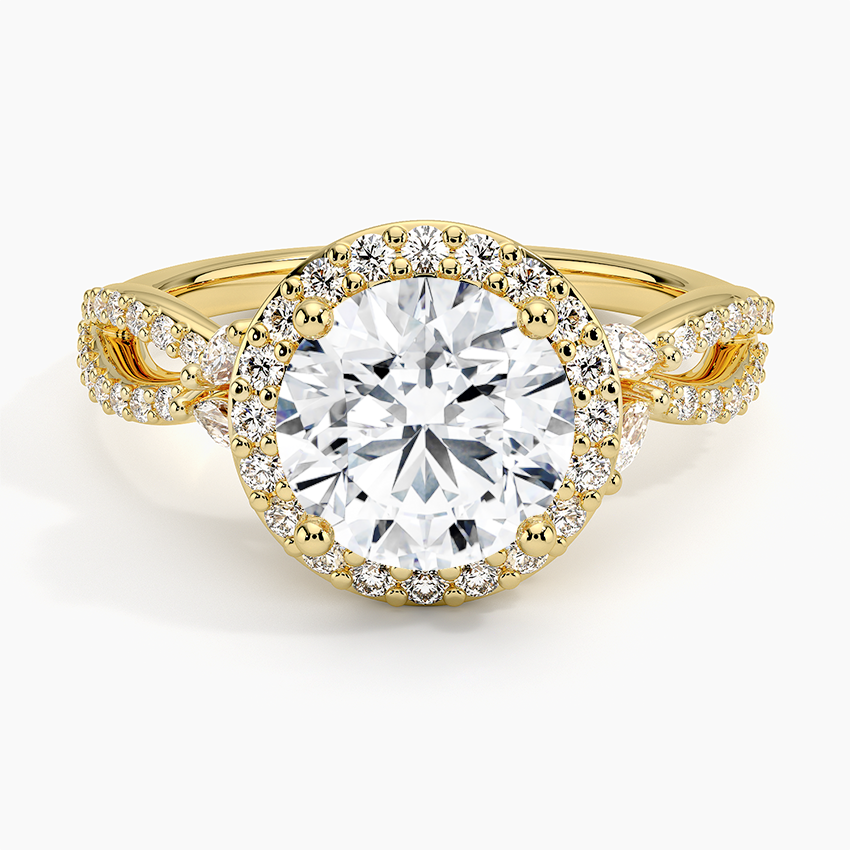 2.30 Karat Halo Tasarım Tektaş Laboratuvar Pırlanta Yüzük 18K -Coronae - Bold Diamonds
