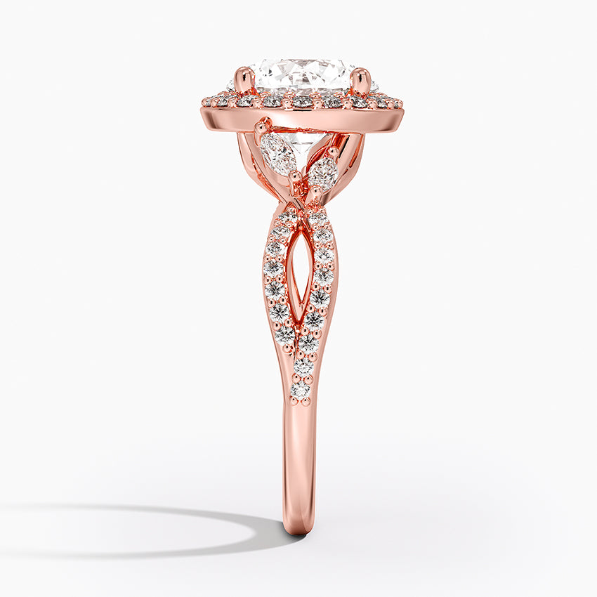 2.30 Karat Halo Tasarım Tektaş Laboratuvar Pırlanta Yüzük 18K -Coronae - Bold Diamonds