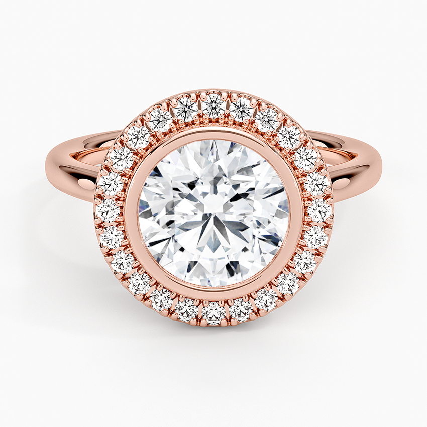 2,30 Karat Halo Tasarım Tektaş Laboratuvar Pırlanta Yüzük 18K - Eterna - Bold Diamonds