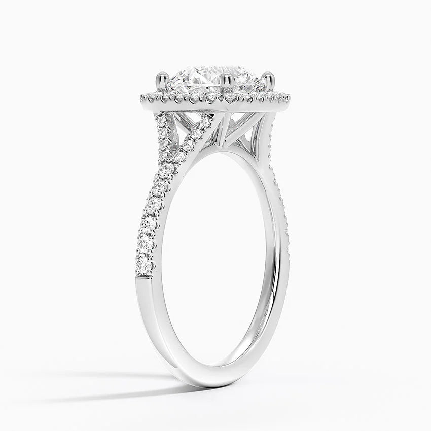 2,30 Karat Halo Tasarım Tektaş Laboratuvar Pırlanta Yüzük 18K -Novara - Bold Diamonds