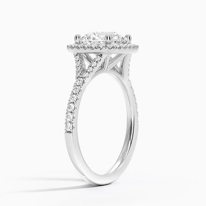 2,30 Karat Halo Tasarım Tektaş Laboratuvar Pırlanta Yüzük 18K -Novara - Bold Diamonds
