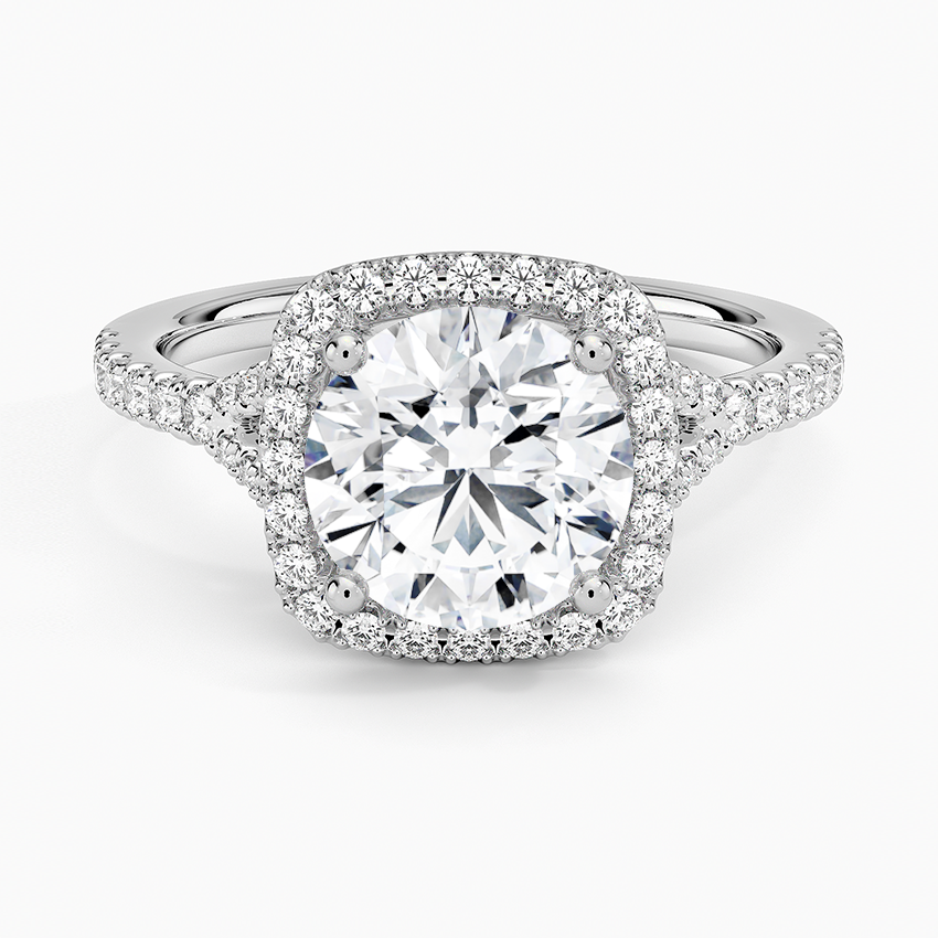 2,30 Karat Halo Tasarım Tektaş Laboratuvar Pırlanta Yüzük 18K -Novara - Bold Diamonds