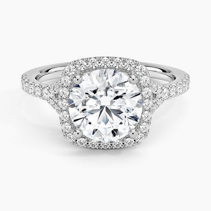 2,30 Karat Halo Tasarım Tektaş Laboratuvar Pırlanta Yüzük 18K -Novara - Bold Diamonds