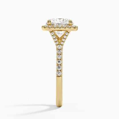 2,30 Karat Halo Tasarım Tektaş Laboratuvar Pırlanta Yüzük 18K -Novara - Bold Diamonds