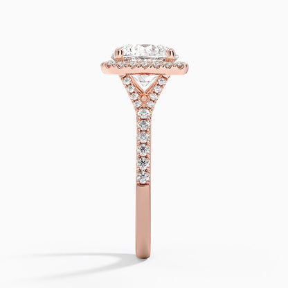 2,30 Karat Halo Tasarım Tektaş Laboratuvar Pırlanta Yüzük 18K -Novara - Bold Diamonds