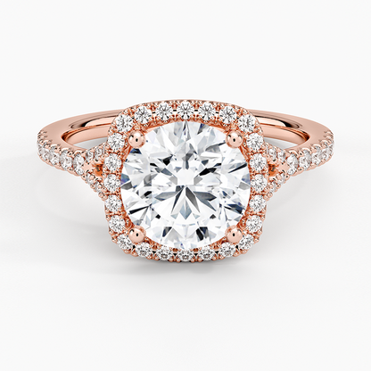 2,30 Karat Halo Tasarım Tektaş Laboratuvar Pırlanta Yüzük 18K -Novara - Bold Diamonds