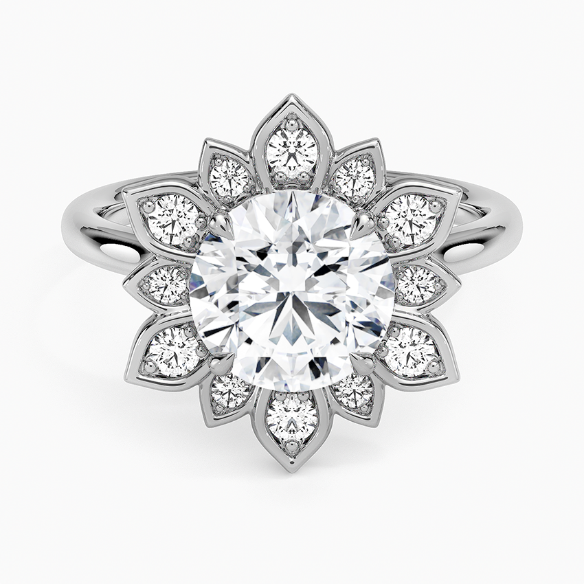2,30 Karat Halo Tasarım Tektaş Laboratuvar Pırlanta Yüzük 18K - Solara - Bold Diamonds