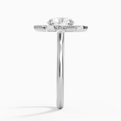 2,30 Karat Halo Tasarım Tektaş Laboratuvar Pırlanta Yüzük 18K - Solara - Bold Diamonds