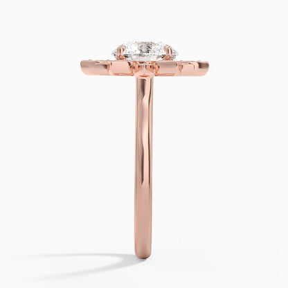 2,30 Karat Halo Tasarım Tektaş Laboratuvar Pırlanta Yüzük 18K - Solara - Bold Diamonds