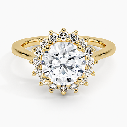 2,30 Karat Halo Tasarım Tektaş Laboratuvar Pırlanta Yüzük  18K -Vespera - Bold Diamonds