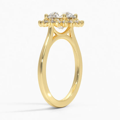 2,30 Karat Halo Tasarım Tektaş Laboratuvar Pırlanta Yüzük  18K -Vespera - Bold Diamonds