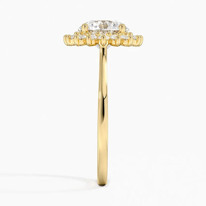 2,30 Karat Halo Tasarım Tektaş Laboratuvar Pırlanta Yüzük  18K -Vespera - Bold Diamonds