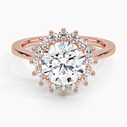 2,30 Karat Halo Tasarım Tektaş Laboratuvar Pırlanta Yüzük  18K -Vespera - Bold Diamonds
