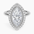 2,30 Karat Marquise Halo Tasarım Tektaş Laboratuvar Pırlanta Yüzük 18K - Eterna - Bold Diamonds