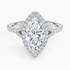 2,30 Karat Marquise Halo Tasarım Tektaş Laboratuvar Pırlanta Yüzük 18K -Novara - Bold Diamonds
