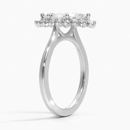 2,30 Karat Marquise Halo Tasarım Tektaş Laboratuvar Pırlanta Yüzük 18K -Vespera - Bold Diamonds
