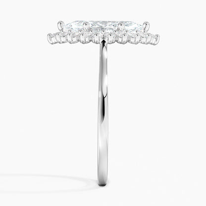 2,30 Karat Marquise Halo Tasarım Tektaş Laboratuvar Pırlanta Yüzük 18K -Vespera - Bold Diamonds