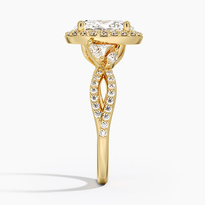 2.30 Karat Oval Halo Tasarım Tektaş Laboratuvar Pırlanta Yüzük 18K -Coronae - Bold Diamonds