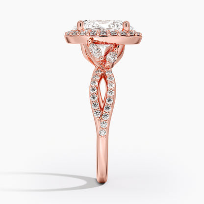 2.30 Karat Oval Halo Tasarım Tektaş Laboratuvar Pırlanta Yüzük 18K -Coronae - Bold Diamonds