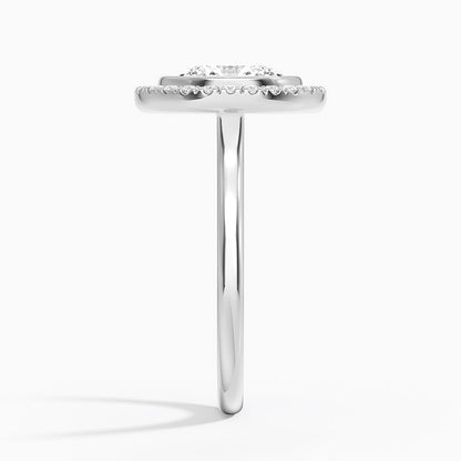 2,30 Karat Oval Halo Tasarım Tektaş Laboratuvar Pırlanta Yüzük 18K - Eterna - Bold Diamonds