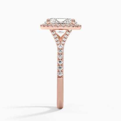 2,30 Karat Oval Halo Tasarım Tektaş Laboratuvar Pırlanta Yüzük 18K -Novara - Bold Diamonds