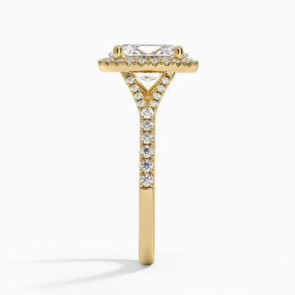 2,30 Karat Oval Halo Tasarım Tektaş Laboratuvar Pırlanta Yüzük 18K -Novara - Bold Diamonds