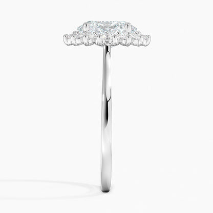 2,30 Karat Oval Halo Tasarım Tektaş Laboratuvar Pırlanta Yüzük 18K - Vespera - Bold Diamonds