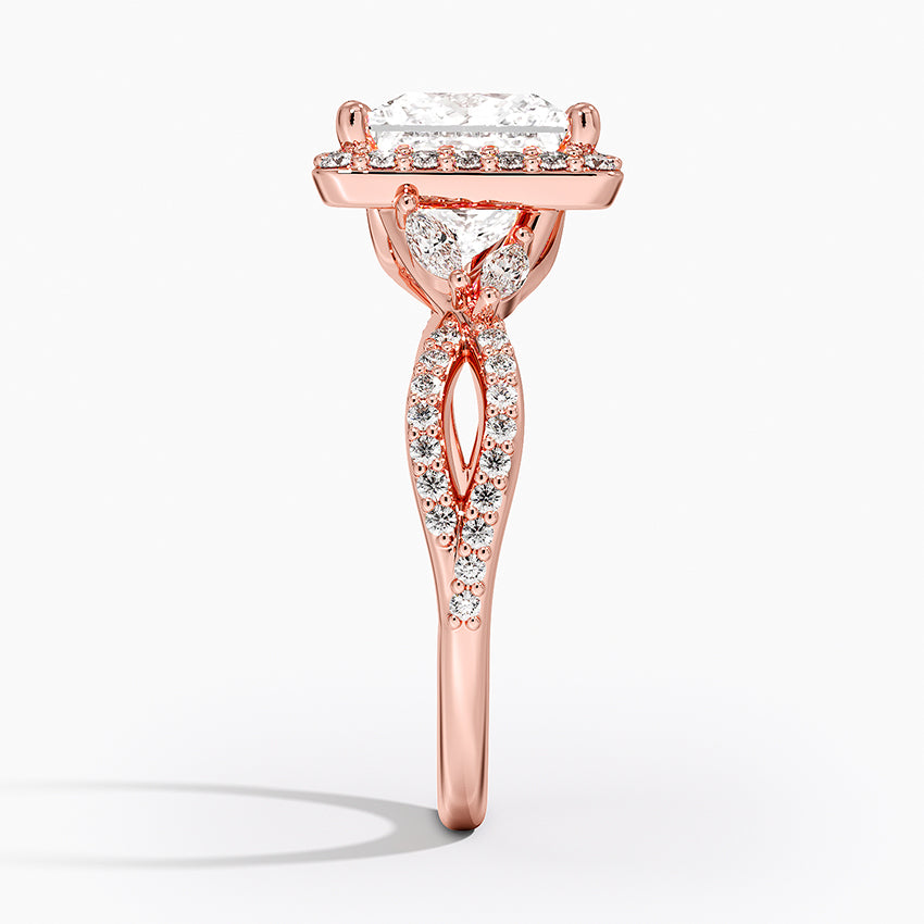 2.30 Karat Prenses Halo Tasarım Tektaş Laboratuvar Pırlanta Yüzük 18K -Coronae - Bold Diamonds